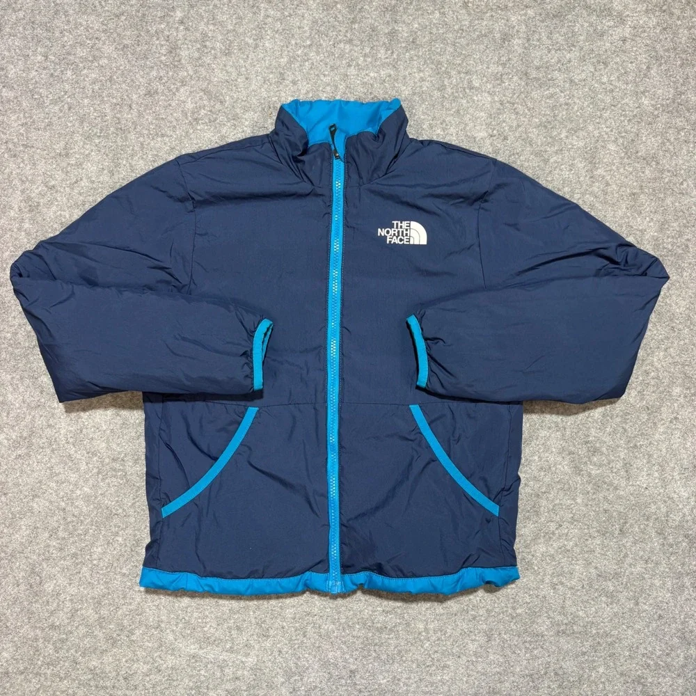 The North Face Kids Navy Blue Insulated Puffer Jacket Full Zip Size Medium 10